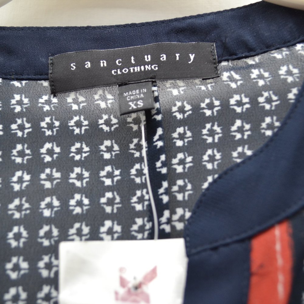 Sanctuary Scarf Print Blouse -Size XS Brand New - Picture 3 of 3